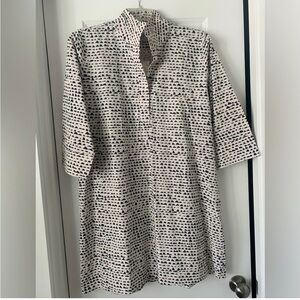 Holly Shae Black and White Patterned Tunic Dress M/L